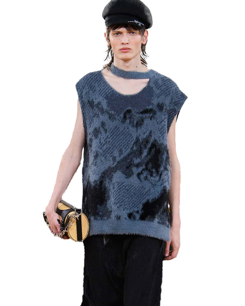 FENG CHEN WANG-LANDSCAPE PAINTING JACQUARD JUMPER-FUF16KT03