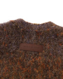 FENG CHEN WANG-YELLOW GRADIENT JACQUARD KNIT CARDIGAN