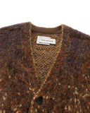 FENG CHEN WANG-YELLOW GRADIENT JACQUARD KNIT CARDIGAN