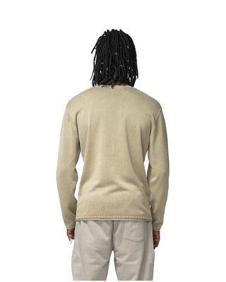 HERMANOS KOUMORI-RUN SWEATER GREEN TEA