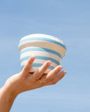 HOME STUDYO-SMALL PLANTER "LOUIS" STRIPES-OCEAN