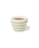 HOME STUDYO-SMALL PLANTER "LOUIS" STRIPES-PISTACHE