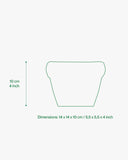 HOME STUDYO-SMALL PLANTER "LOUIS" STRIPES-PISTACHE
