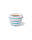 HOME STUDYO-SMALL PLANTER "LOUIS" STRIPES-OCEAN