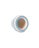 HOME STUDYO-SMALL PLANTER "LOUIS" STRIPES-OCEAN