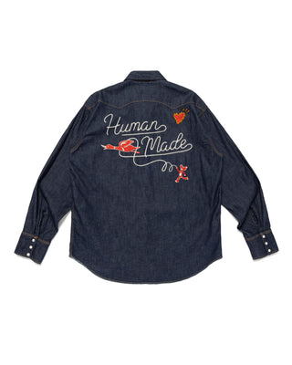 HUMAN MADE-DENIM WESTERN SHIRT-HM30SH001