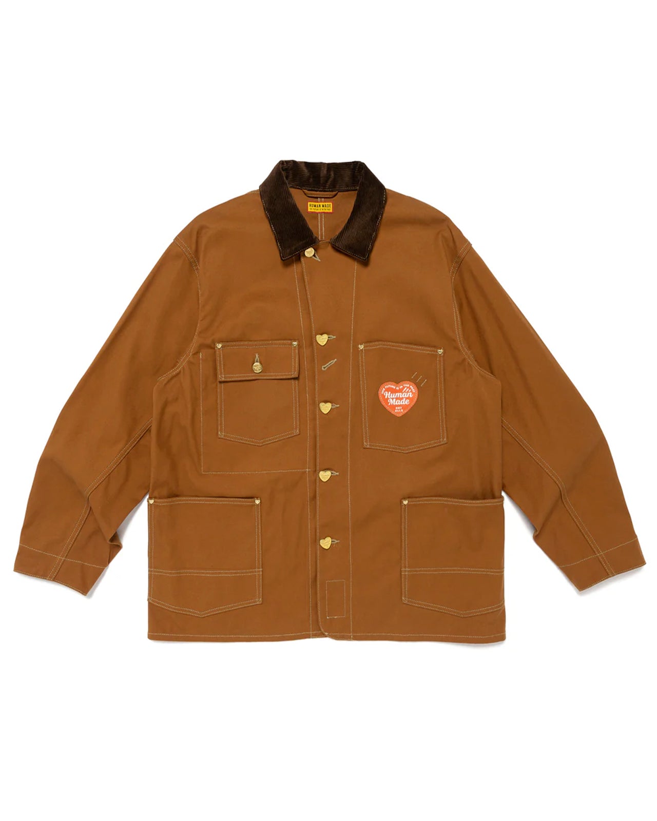 ジャケット・アウター LFYT WORKERS DUCK COVERALL JACKET Human Made Men's Duck Coverall Jacket in Olive Drab Human Made