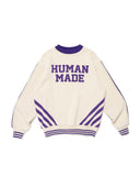 HUMAN MADE-ELBOW PATCH SWEATSHIRT-WHITE-HM30CS005
