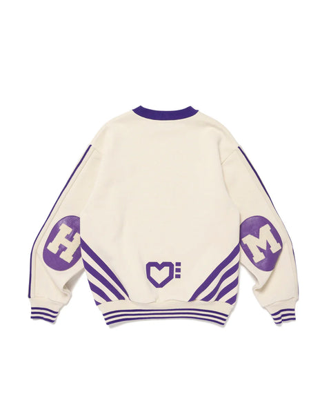 HUMAN MADE-ELBOW PATCH SWEATSHIRT-WHITE-HM30CS005