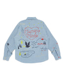 HUMAN MADE-EMBROIDERED CHAMBRAY SHIRT-HM31SH003