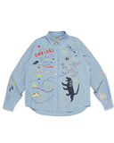 HUMAN MADE-EMBROIDERED CHAMBRAY SHIRT-HM31SH003
