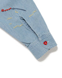 HUMAN MADE-EMBROIDERED CHAMBRAY SHIRT-HM31SH003