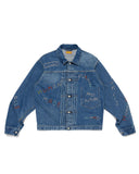 HUMAN MADE-EMBROIDERED DENIM WORK JACKET-HM31JK003IN