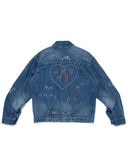 HUMAN MADE-EMBROIDERED DENIM WORK JACKET-HM31JK003IN