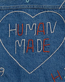 HUMAN MADE-EMBROIDERED DENIM WORK JACKET-HM31JK003IN