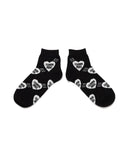 HUMAN MADE-HEART SHORT SOCKS-BLACK-HM30GD061