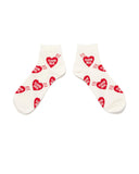 HUMAN MADE-HEART SHORT SOCKS-RED-HM29GD058