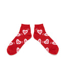 HUMAN MADE-HEART SHORT SOCKS-RED-HM30GD061
