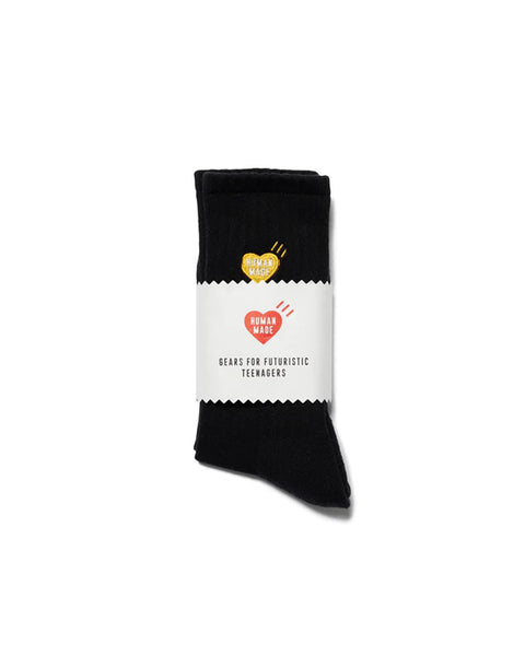 HUMAN MADE-PILE SOCKS BLACK-HM26GD004