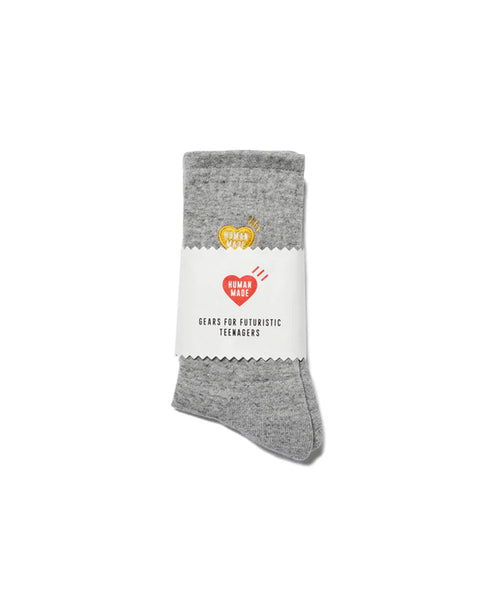 HUMAN MADE-PILE SOCKS GRAY-HM26GD004
