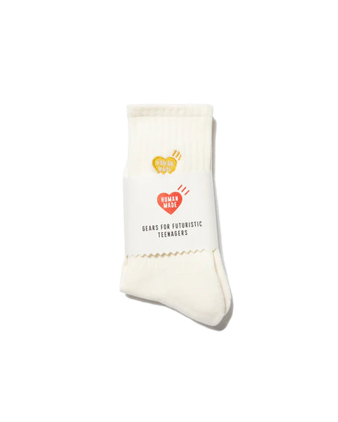 HUMAN MADE-PILE SOCKS WHITE-HM26GD004