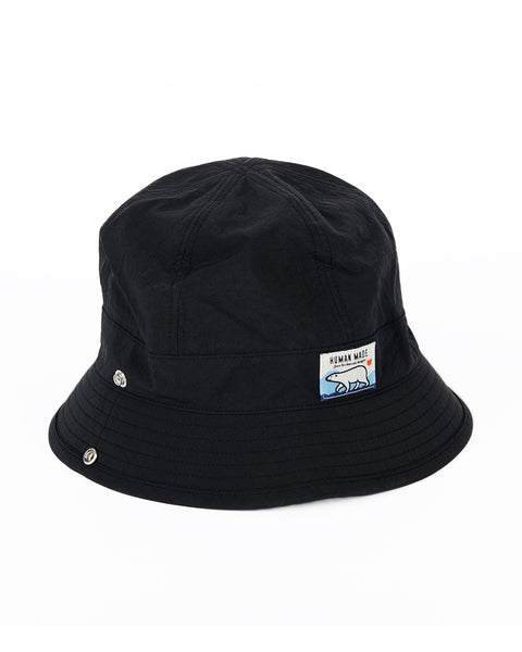 HUMAN MADE-POLAR BEAR ROUND BUCKET HAT BLACK-HM23GD089