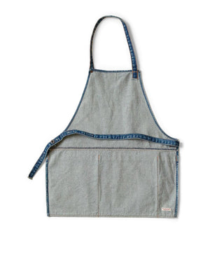 KAPITAL-13 oz DENIM DAMAGED AD APRON (DENIM REPAIRS) YELLOW-K2303LP062