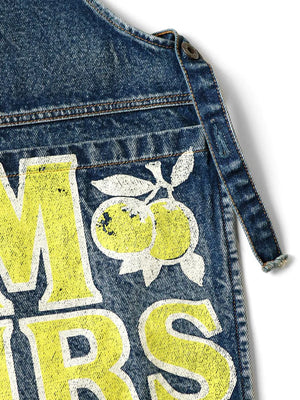 KAPITAL-13 oz DENIM DAMAGED AD APRON (DENIM REPAIRS) YELLOW-K2303LP062