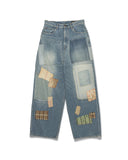 KAPITAL-14 oz DENIM 5P BAGGY PANTS BETHAL-PAL REMAKE-K2604LP086