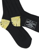 KAPITAL-56 YARNS MA-1 RAIBOW HAPPY HEEL-BLACK-EK-1582XSA