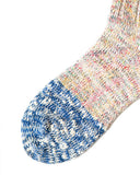 KAPITAL-60 YARNS 2 TONES HEEL SOCKS-BLUE-EK-1170XS