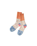 KAPITAL-60 YARNS 2 TONES HEEL SOCKS-BLUE-EK-1170XS