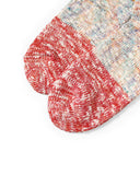 KAPITAL-60 YARNS 2 TONES HEEL SOCKS-RED-EK-1170XS