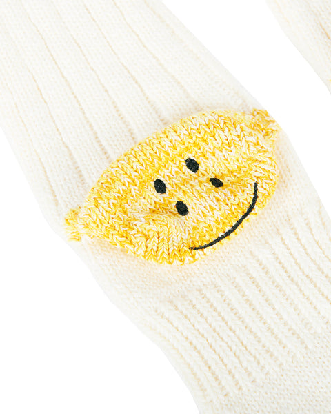 KAPITAL-60 YARNS IVY RAINBOW HAPPY HEEL HOLD SOCKS WHITE-EK1364