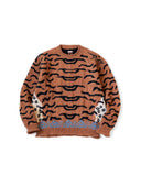 KAPITAL-7G WOOL NEPAL TIGER CREW KNIT SWEATER-EK-768