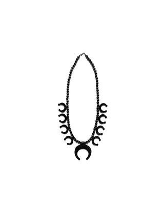 KAPITAL-ALLOY LACQUERED MOON NAJA BLACK - K2306XG544