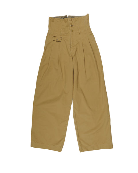 KAPITAL-CHINO HIGH WAISTED BARON WIDE PANTS K2304LP138