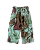 KAPITAL- COMBED BURBERRY BRUSH CAMO JUMBO CARGO PANTS TURQUOISE- K2304LP143