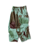 KAPITAL- COMBED BURBERRY BRUSH CAMO JUMBO CARGO PANTS TURQUOISE- K2304LP143
