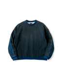 KAPITAL-FLEECE X DENIM QUILTING BIG SWEATSHIRT-EK-1515LCA