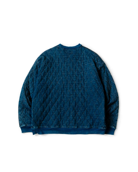 KAPITAL-FLEECE X DENIM QUILTING BIG SWEATSHIRT-EK-1515LCA