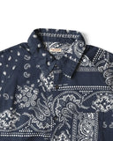 KAPITAL-GAUZE RAT BRAND BANDANNA PATCH WORK RAGLAN SHIRT-NASCON-EK-1869LS