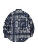 KAPITAL-GAUZE RAT BRAND BANDANNA PATCH WORK RAGLAN SHIRT-NASCON-EK-1869LS