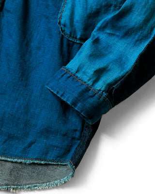 KAPITAL-IDG PATCHWORK BAND COLLAR KATHMANDU SHIRT-EK-1478LSA