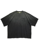 KAPITAL-JERSEY 2 TONES BIG POCKET T-BLACK/KHAKI-EK-1446SC