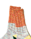 KAPITAL-KAPITAL-60 YARNS 2 TONES HEEL SOCKS-YELLOW-EK-1170XS