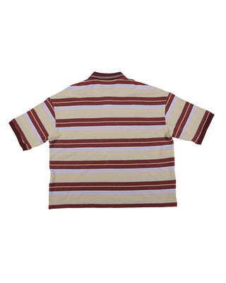 KAPITAL-MULTI STRIPE PIQUET BOX POLO -K2304SC149