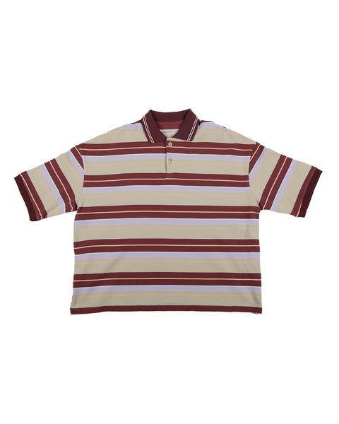 KAPITAL-MULTI STRIPE PIQUET BOX POLO -K2304SC149