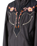 KAPITAL-POLY TAFFTA TENNESSEE CORNFLOWER PARKA-BLACK-K2512LJ211