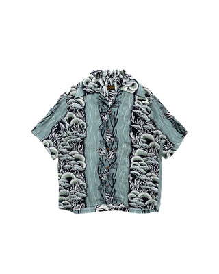 KAPITAL-SILK RAYON SOUFFLE & ARROWHEAD WRANGLE COLLAR ALOHA SHIRT K2304SS133